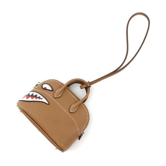 HERMES Bolide Shark Bag Charm Evercolor Gold - Picture 3 of 8